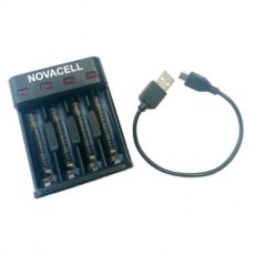 Cargador de pilas AA y AAA USB Novacell